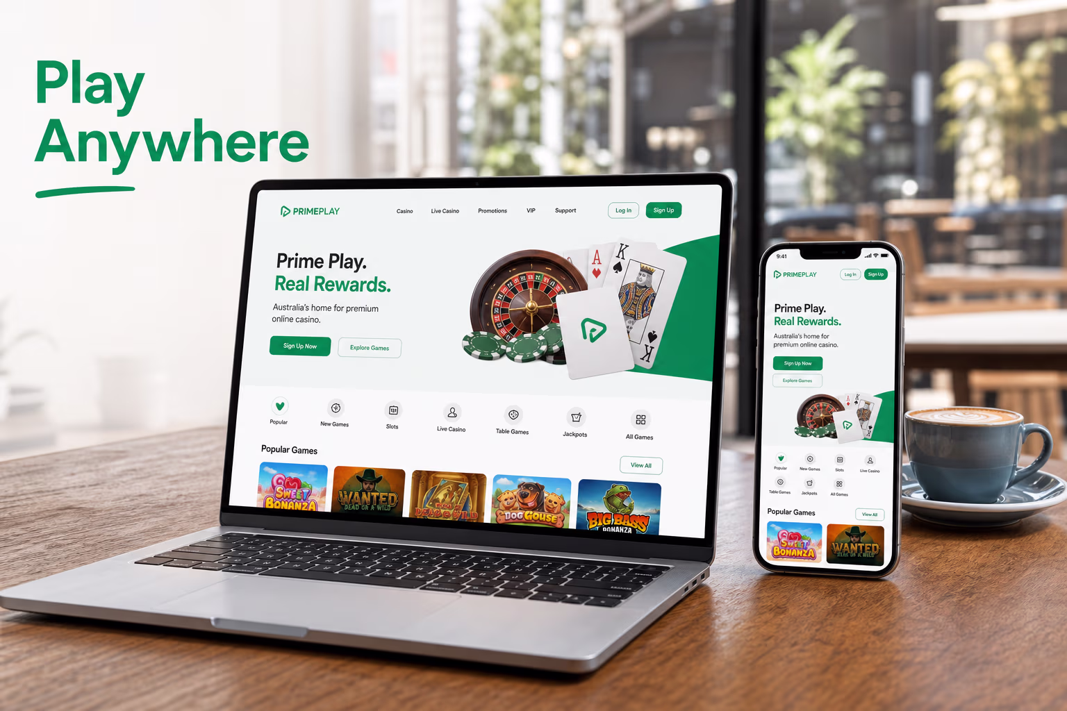 Just CasinoPokies, Live Tables & Mobile Play